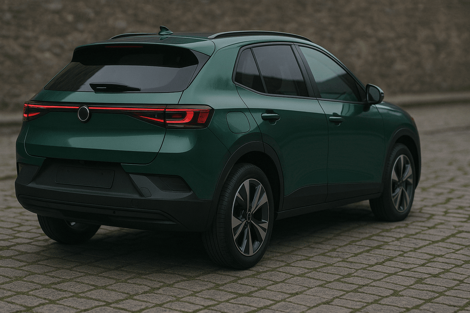 Vihreä auto joka symboloi vapautta liikkumiseen